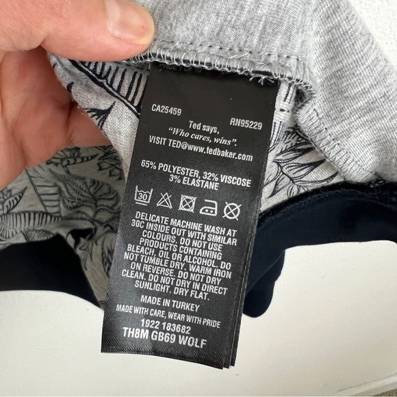 Ted Baker London Men’s Wolf Bonded Bomber Jersey Baseball Jacket - Picture 10 of 12